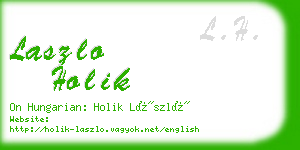 laszlo holik business card